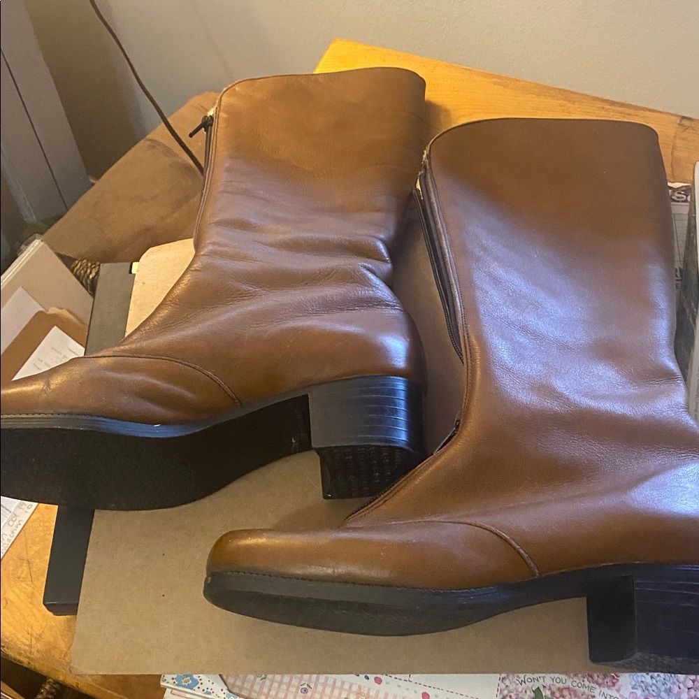 Brown Leather Women's Boots